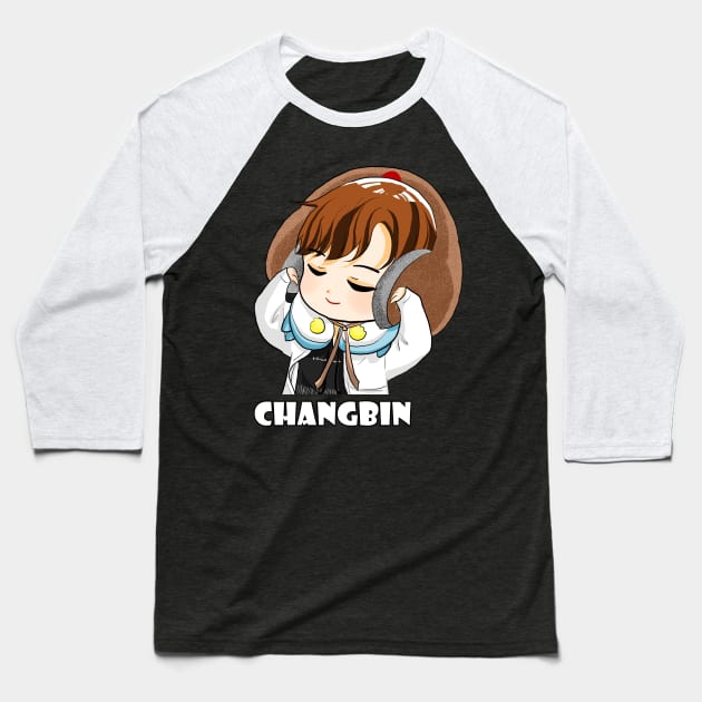 STRAY KIDS CHANGBIN CHIBI Baseball T-Shirt by LySaTee